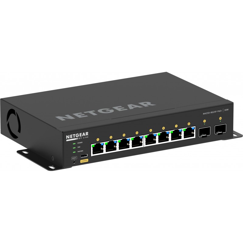 NETGEAR GSM4210PX-100EUS Netzwerk-Switch Managed L2 L3 Gigabit Ethernet (10 100 1000) Power over Ethernet (PoE) Schwarz