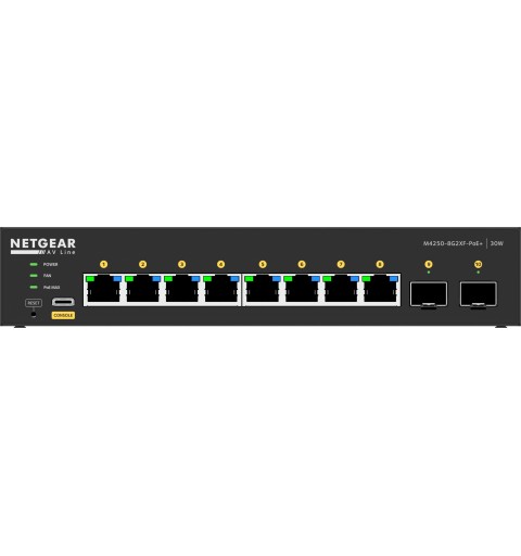 NETGEAR GSM4210PX-100EUS Netzwerk-Switch Managed L2 L3 Gigabit Ethernet (10 100 1000) Power over Ethernet (PoE) Schwarz