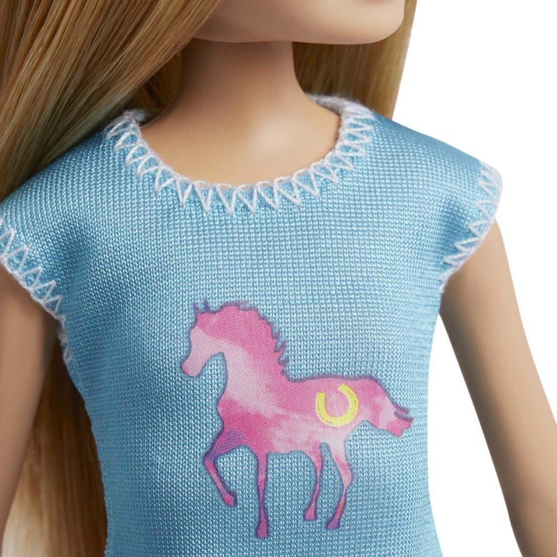 Barbie e Stacie Sorelle a Cavallo playset con cavallo e sella da 2, Con completi da equitazione, Giocattolo e regalo per