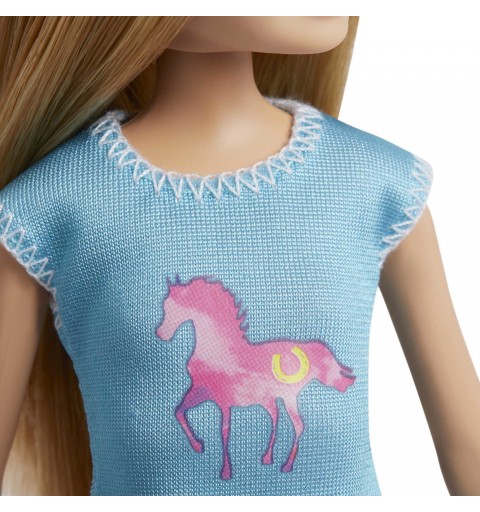 Barbie e Stacie Sorelle a Cavallo playset con cavallo e sella da 2, Con completi da equitazione, Giocattolo e regalo per