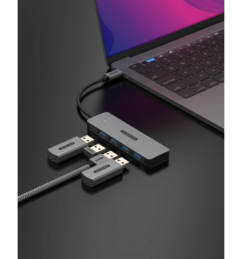 Sitecom CN-5009 interface hub USB 3.2 Gen 1 (3.1 Gen 1) Type-C 5000 Mbit s Black, Grey