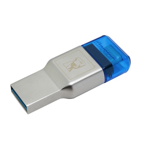 Kingston Technology MobileLite Duo 3C Kartenleser USB 3.2 Gen 1 (3.1 Gen 1) Type-A Type-C Blau, Silber