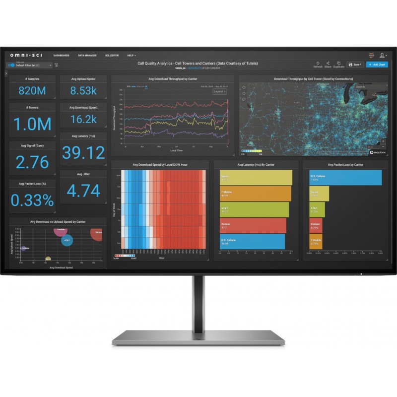 HP Z27q G3 QHD Display pantalla para PC 68,6 cm (27") 2560 x 1440 Pixeles Quad HD LED Plata