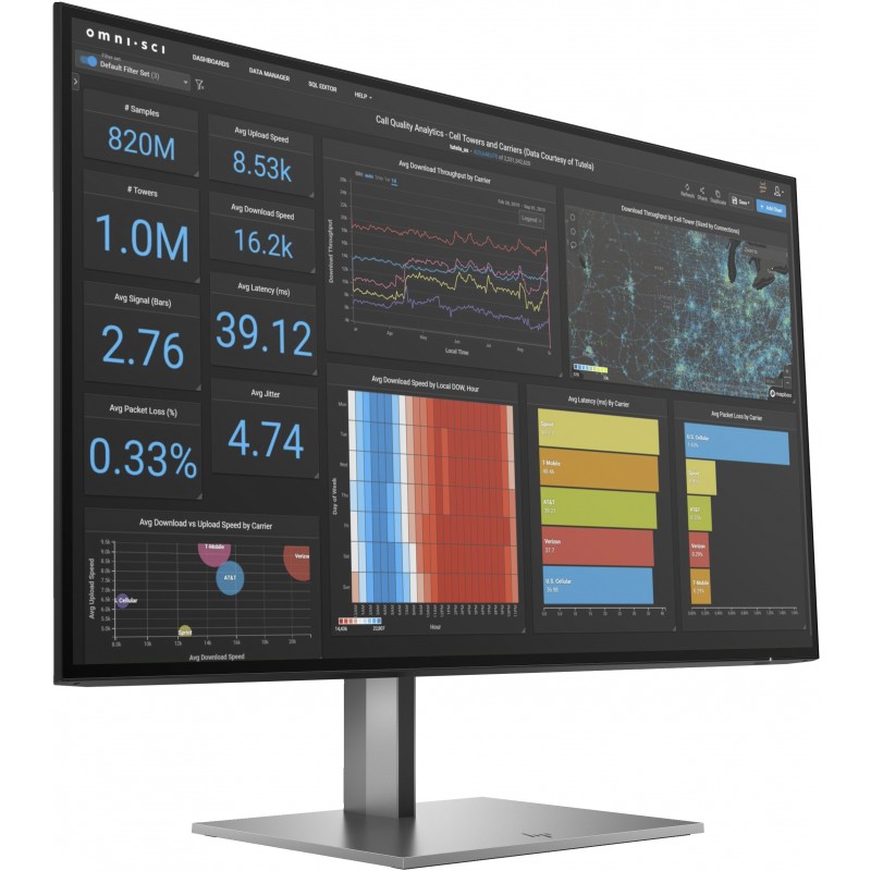 HP Z27q G3 QHD Display pantalla para PC 68,6 cm (27") 2560 x 1440 Pixeles Quad HD LED Plata
