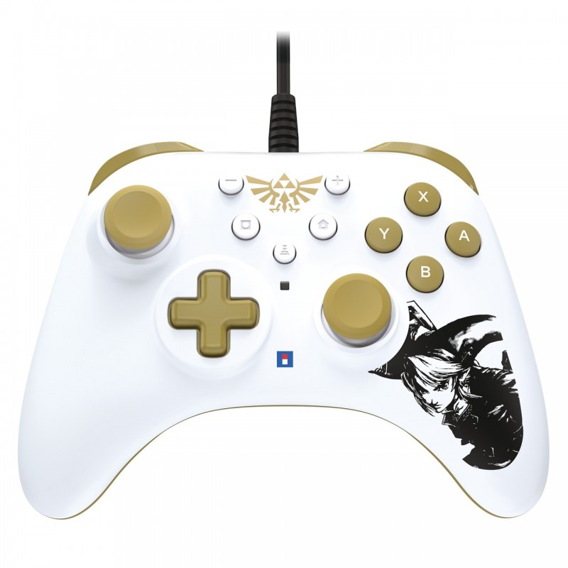 Hori HORIPAD Turbo Zelda Oro, Blanco Gamepad Nintendo Switch