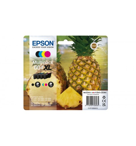 Epson 604XL cartuccia d'inchiostro 4 pz Originale Resa elevata (XL) Nero, Ciano, Magenta, Giallo