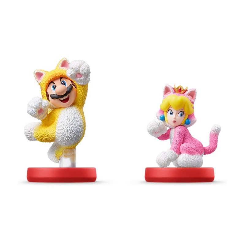Nintendo amiibo Cat Mario & Cat Peach Interactive gaming figure