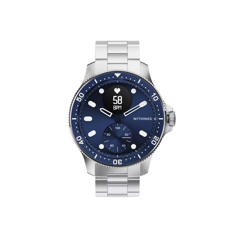 Withings SCANWATCH HORIZON 4,32 cm (1.7") 43 mm Analog Blau GPS