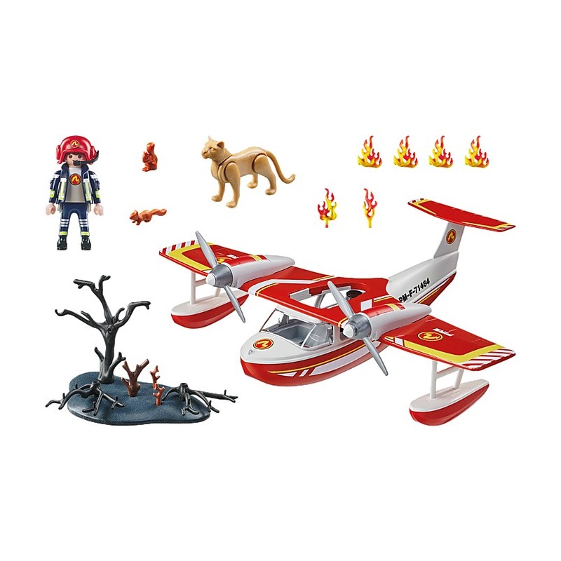 Playmobil Feuerwehrflugzeug mit Löschfunktion