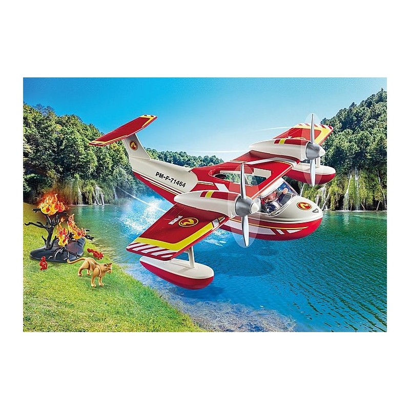 Playmobil Feuerwehrflugzeug mit Löschfunktion