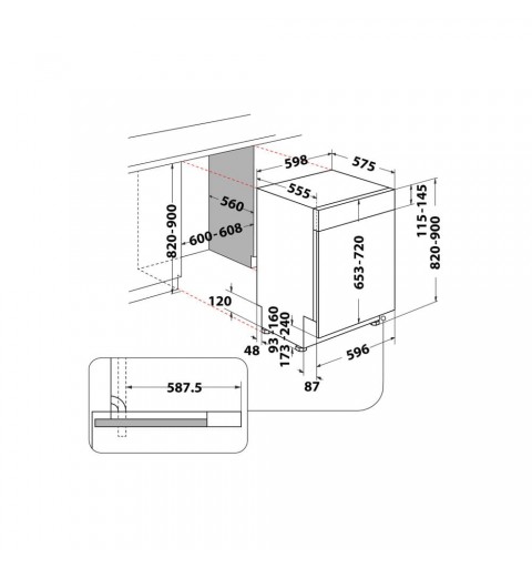 Whirlpool WB 6020 P X Halb integriert 14 Maßgedecke E