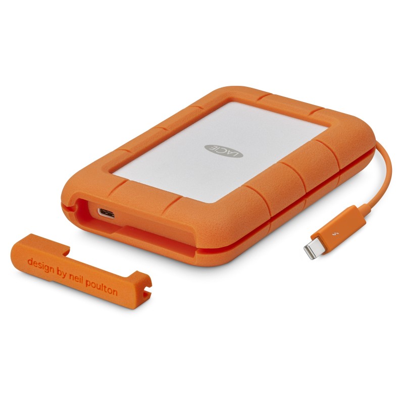 LaCie Rugged USB-C disco rigido esterno 5 TB Grigio, Giallo