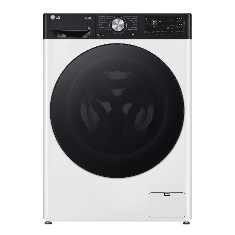 LG F4R7509TSWB Lavatrice 9kg AI DD, Classe A-10%, 1400 giri, TurboWash, Autodose