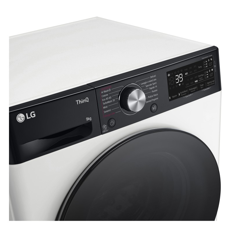 LG F4R7509TSWB lavadora Carga frontal 9 kg 1400 RPM Blanco