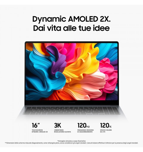 Samsung Galaxy Book4 Pro Ordinateur portable 40,6 cm (16") Écran tactile 3K Intel Core Ultra 7 155H 16 Go LPDDR5x-SDRAM 512 Go