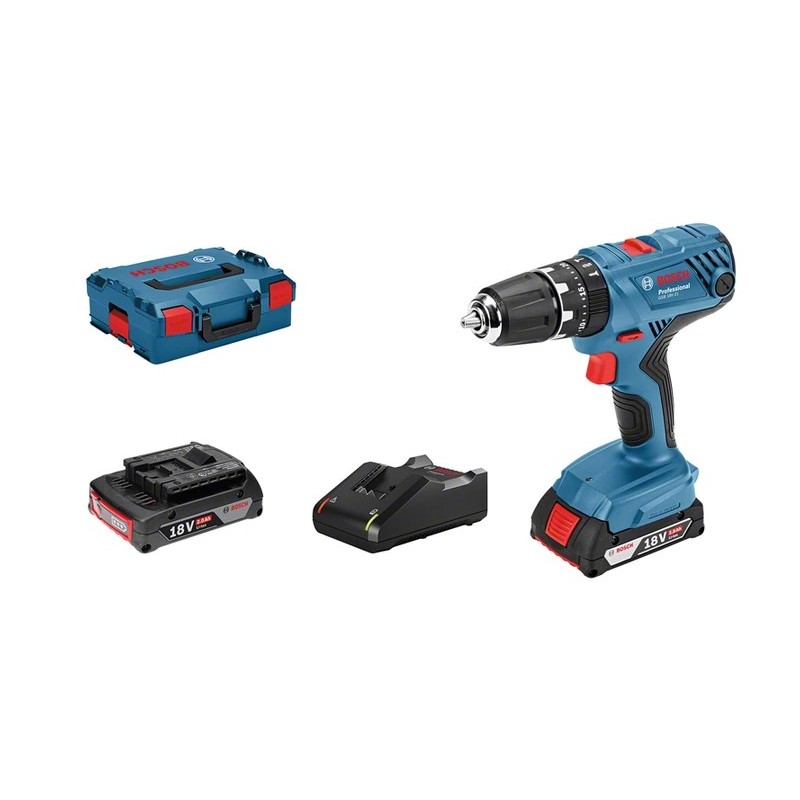 Bosch GSB 18V-21 PROFESSIONAL 1800 RPM Ohne Schlüssel 1,2 kg Schwarz, Blau, Rot