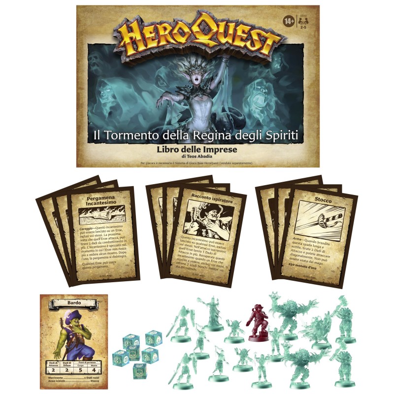 Hasbro Gaming Avalon Hill HeroQuest, pack delle imprese Il Tormento della Regina degli Spiriti, dai 14 anni in su, da 2 a 5