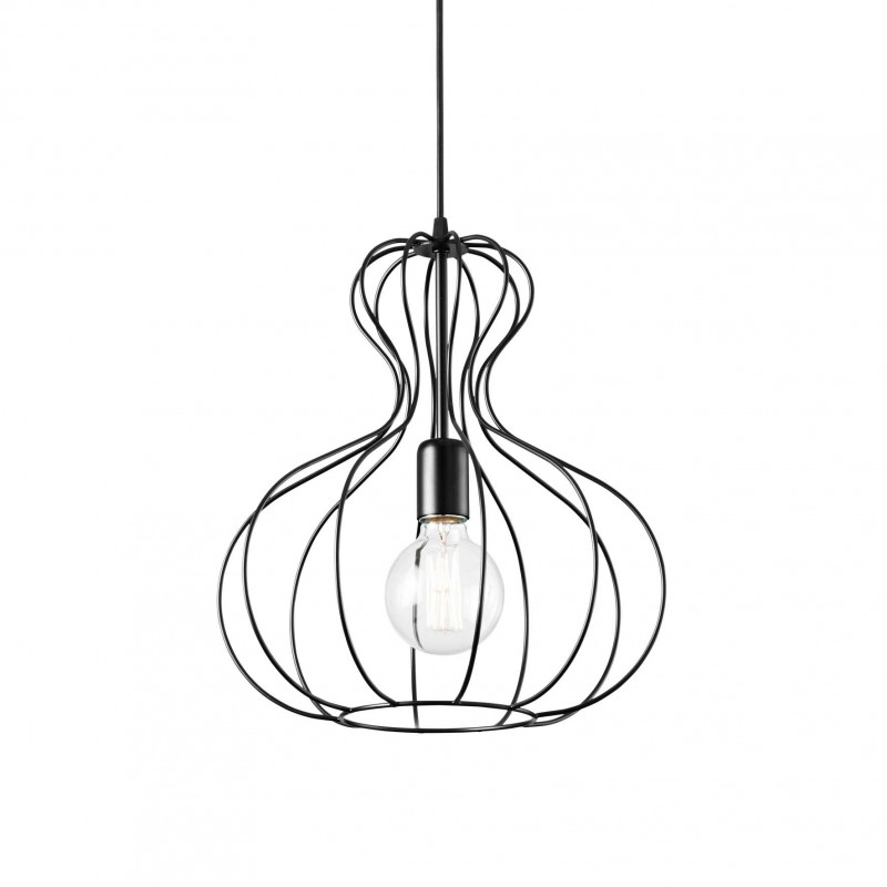 Ideal Lux AMPOLLA-1 SP1 NERO Mod. 148502 Lampada A Sospensione 1 Luce