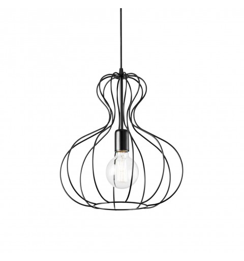 Ideal Lux AMPOLLA-1 SP1 NERO Mod. 148502 Lampada A Sospensione 1 Luce