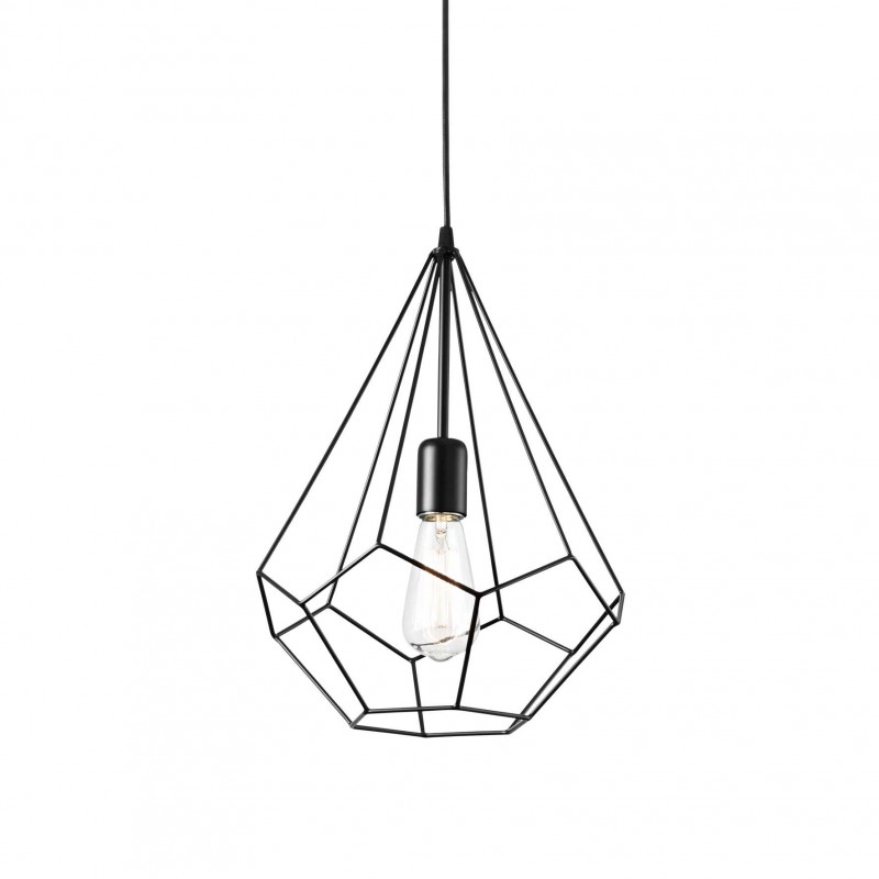 Ideal Lux AMPOLLA-3 SP1 NERO Mod. 148175 Lampada A Sospensione 1 Luce