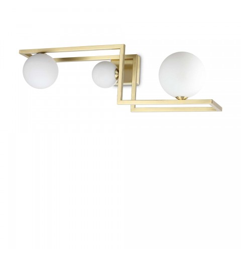 Ideal Lux ANGOLO PL3 OTTONE Mod. 284330 Lampada Da Soffitto 3 Luci