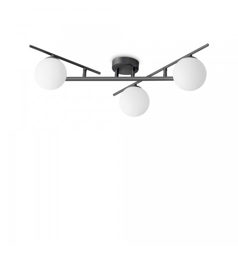 Ideal Lux ATLAS PL3 NERO Mod. 311357 Lampada Da Soffitto 3 Luci