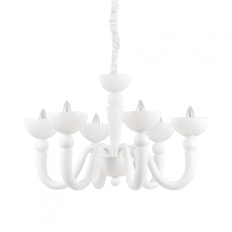 Ideal Lux BON BON SP6 BIANCO Mod. 093994 Lampada A Sospensione 6 Luci