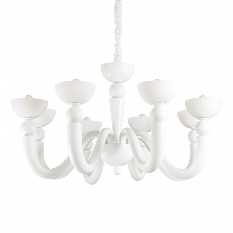 Ideal Lux BON BON SP8 BIANCO Mod. 094007 Lampada A Sospensione 8 Luci