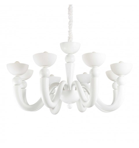 Ideal Lux BON BON SP8 BIANCO Mod. 094007 Lampada A Sospensione 8 Luci