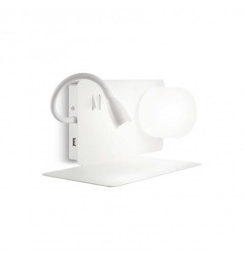 Ideal Lux BOOK-1 AP BIANCO Mod. 174792 Lampada Da Parete 2 Luci