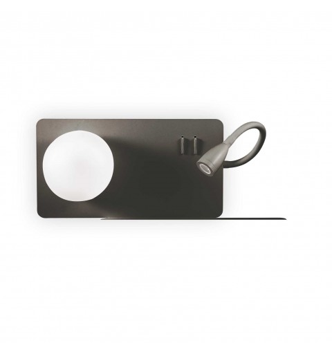 Ideal Lux BOOK-2 AP NERO Mod. 174846 Lampada Da Parete 2 Luci