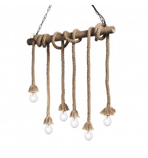 Ideal Lux CANAPA SP6 Mod. 134826 Lampada A Sospensione 6 Luci
