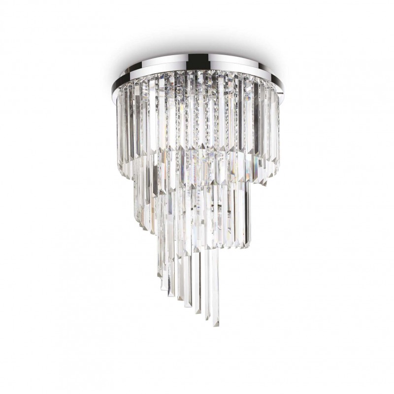 Ideal Lux CARLTON PL12 CROMO Mod. 168937 Lampada Da Soffitto 12 Luci