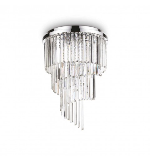 Ideal Lux CARLTON PL12 CROMO Mod. 168937 Lampada Da Soffitto 12 Luci