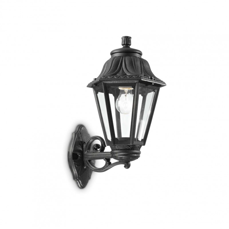 Ideal Lux DAFNE AP1 BIG NERO Mod. 101491 Lampada Da Parete 1 Luce