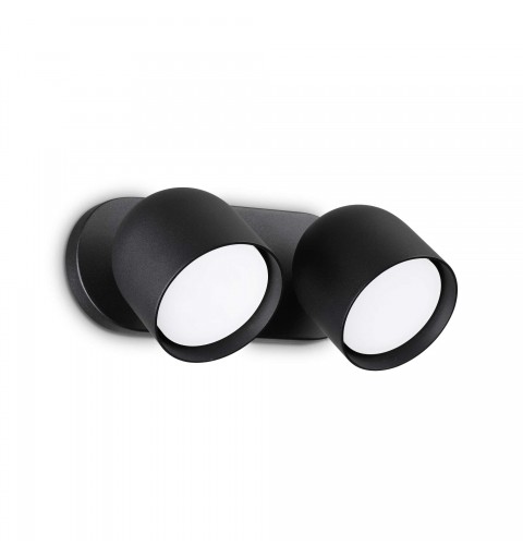 Ideal Lux DODO AP2 NERO Mod. 327938 Lampada Da Parete 2 Luci