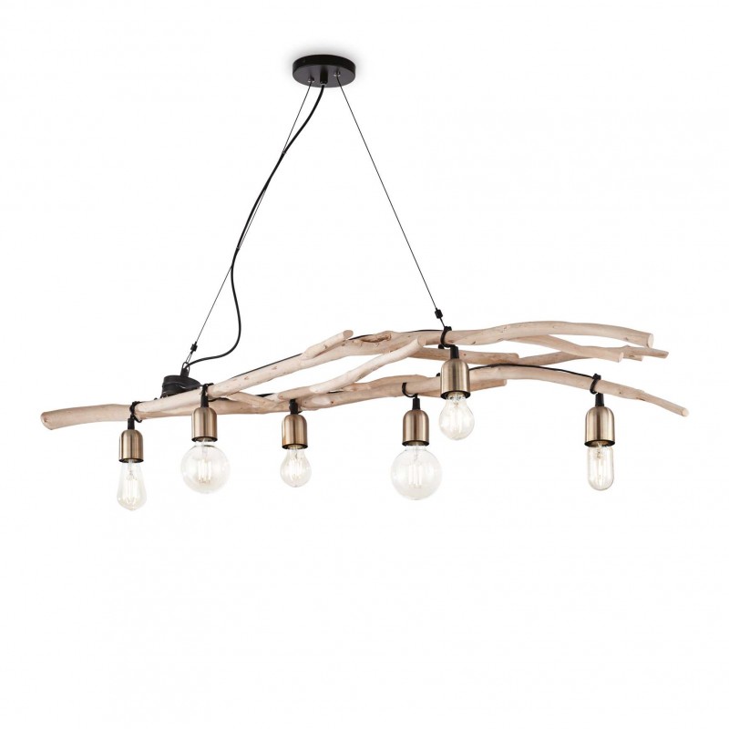 Ideal Lux DRIFTWOOD SP6 Mod. 180922 Lampada A Sospensione 6 Luci