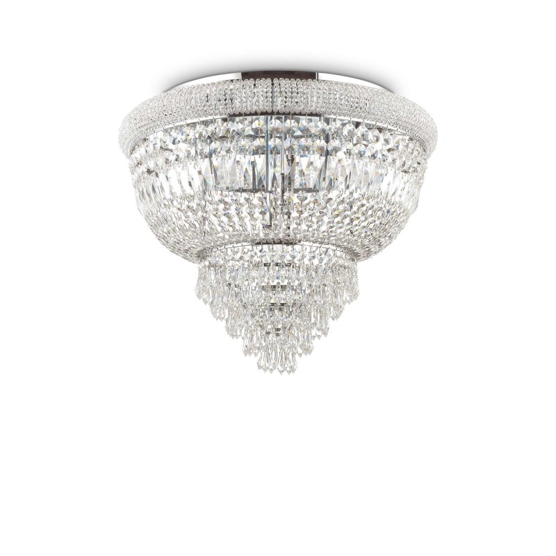 Ideal Lux DUBAI PL6 CROMO Mod. 207186 Lampada Da Soffitto 6 Luci