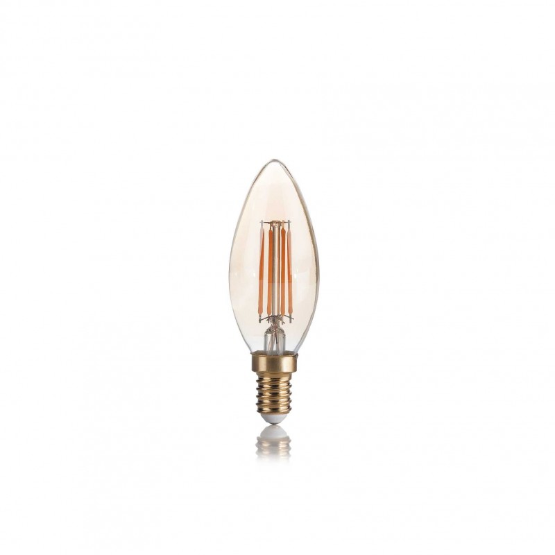 Ideal Lux E14 OLIVA 4W 2200K CRI80 AMBRA Mod. 151649 Lampadina