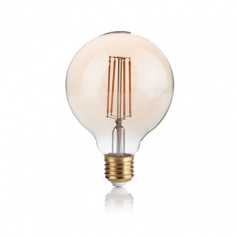 Ideal Lux E27 GLOBO D095 04W 2200K CRI80 AMBRA Mod. 151717 Lampadina