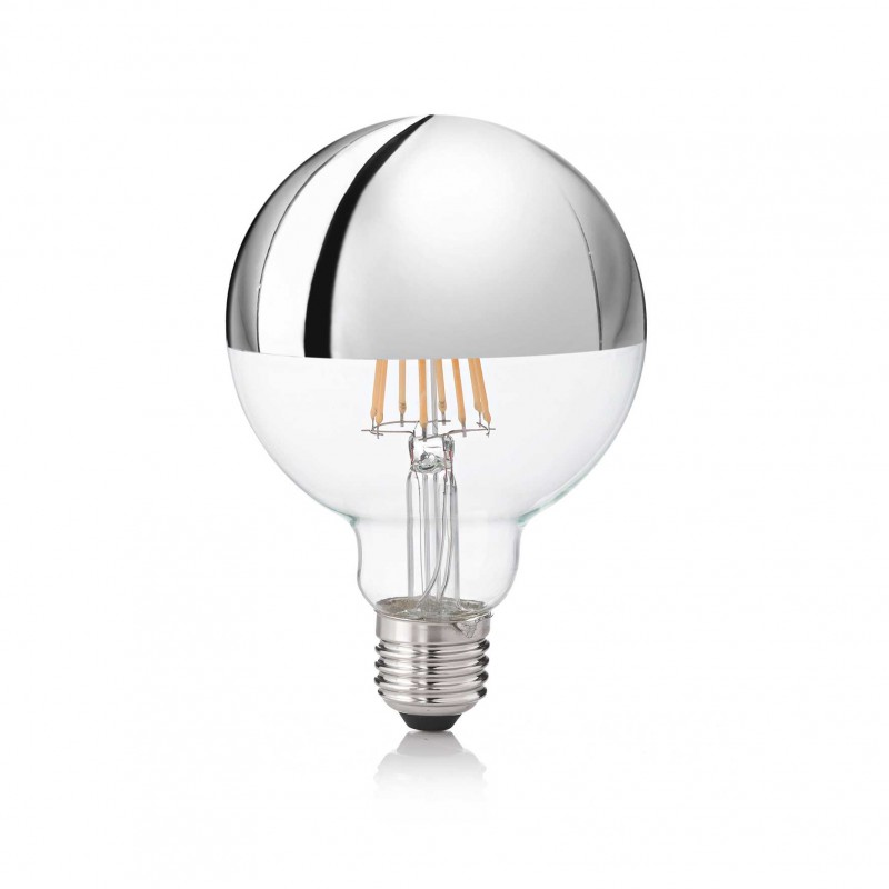 Ideal Lux E27 GLOBO D095 08W 3000K CRI80 CROMO Mod. 135526 Lampadina