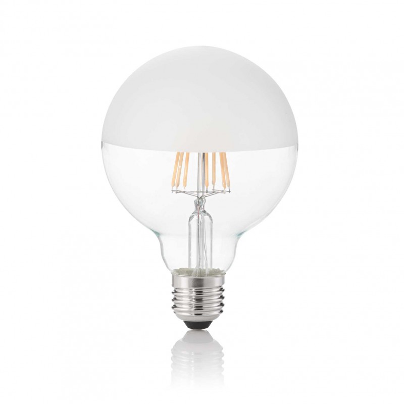 Ideal Lux E27 GLOBO D095 08W 3000K CRI80 SATIN MEZZA Mod. 157597 Lampadina