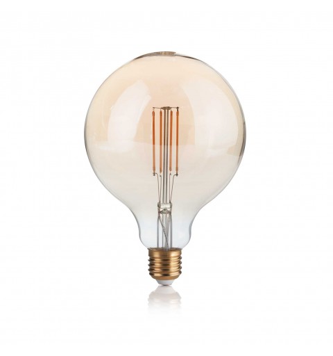 Ideal Lux E27 GLOBO D125 04W 2200K CRI80 AMBRA Mod. 151724 Lampadina