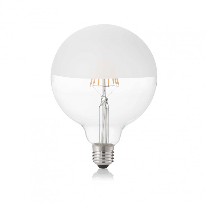 Ideal Lux E27 GLOBO D125 08W 3000K CRI80 SATIN MEZZA Mod. 157580 Lampadina