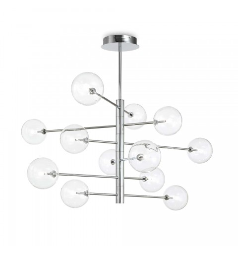 Ideal Lux EQUINOXE SP12 CROMO Mod. 200118 Lampada A Sospensione 12 Luci