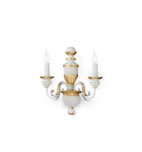 Ideal Lux FIRENZE AP2 BIANCO Mod. 012902 Lampada Da Parete 2 Luci