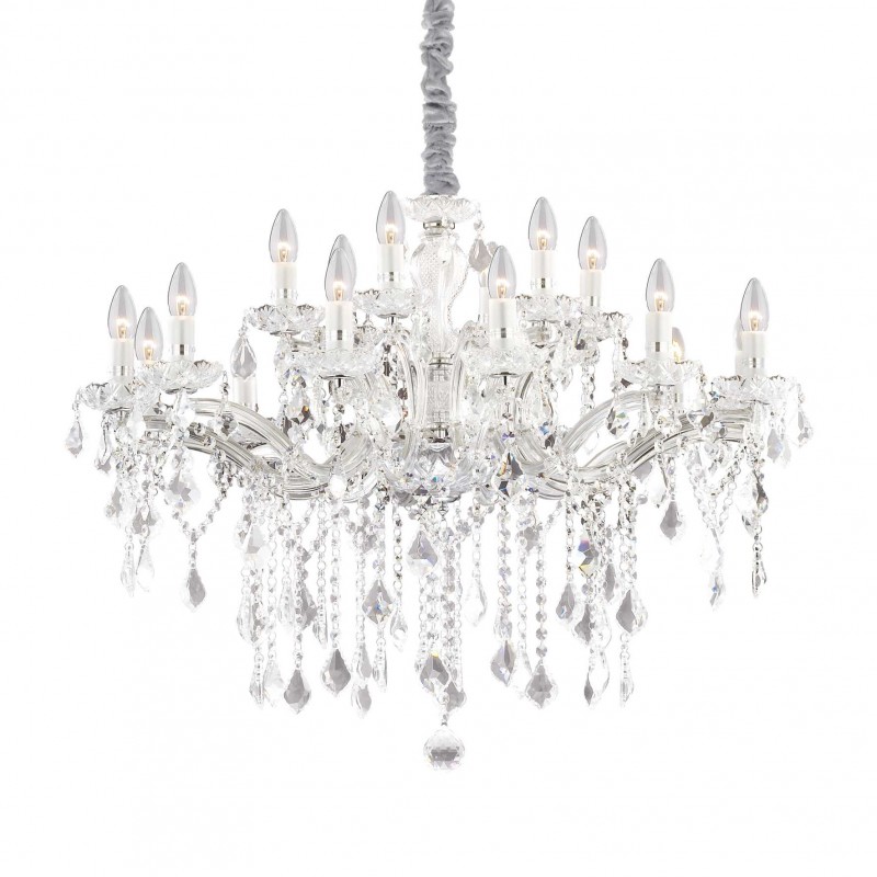 Ideal Lux FLORIAN SP18 CROMO Mod. 075150 Lampada A Sospensione 18 Luci