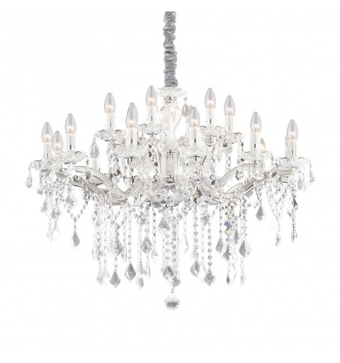 Ideal Lux FLORIAN SP18 CROMO Mod. 075150 Lampada A Sospensione 18 Luci