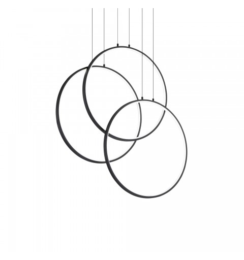 Ideal Lux FRAME SP CERCHIO NERO Mod. 269337 Lampada A Sospensione 1 Luce