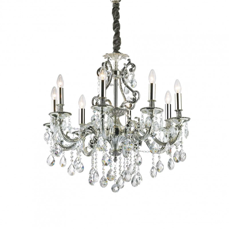 Ideal Lux GIOCONDA SP8 ARGENTO Mod. 044934 Lampada A Sospensione 8 Luci